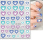 3d Nail Art Stickers Red Black White Love Hearts Stars Clouds French Full Tips Adhesive Nail Decals Slider For Manicure