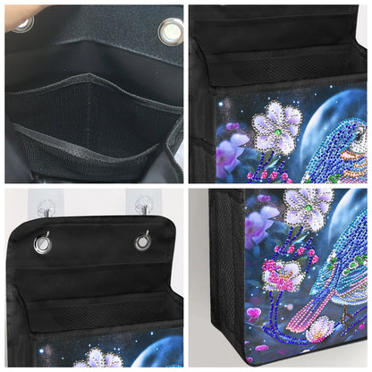 1pc/Set DIY Butterfly Diamond Art Hanging Storage Bags Canvas Crystal Rhinestone Cats Diamond Painting Storage Bags for Hanging