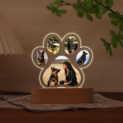Custom Photo Dog Paw Night Light Personalized Memorial Gift Exquisite Decor for Dog Lovers Exquisite Home Decor Custom Light