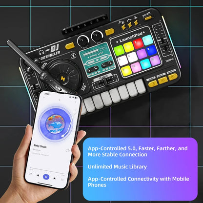 Simulation DJ Mixer Controller Kids Toys Multifunctional Music Effect Children Toy Electronic Musical Instrument Game Birthday Gifts Toys for Boy Girls Chirstmas Gifts Ship From Germany Fast Delivery