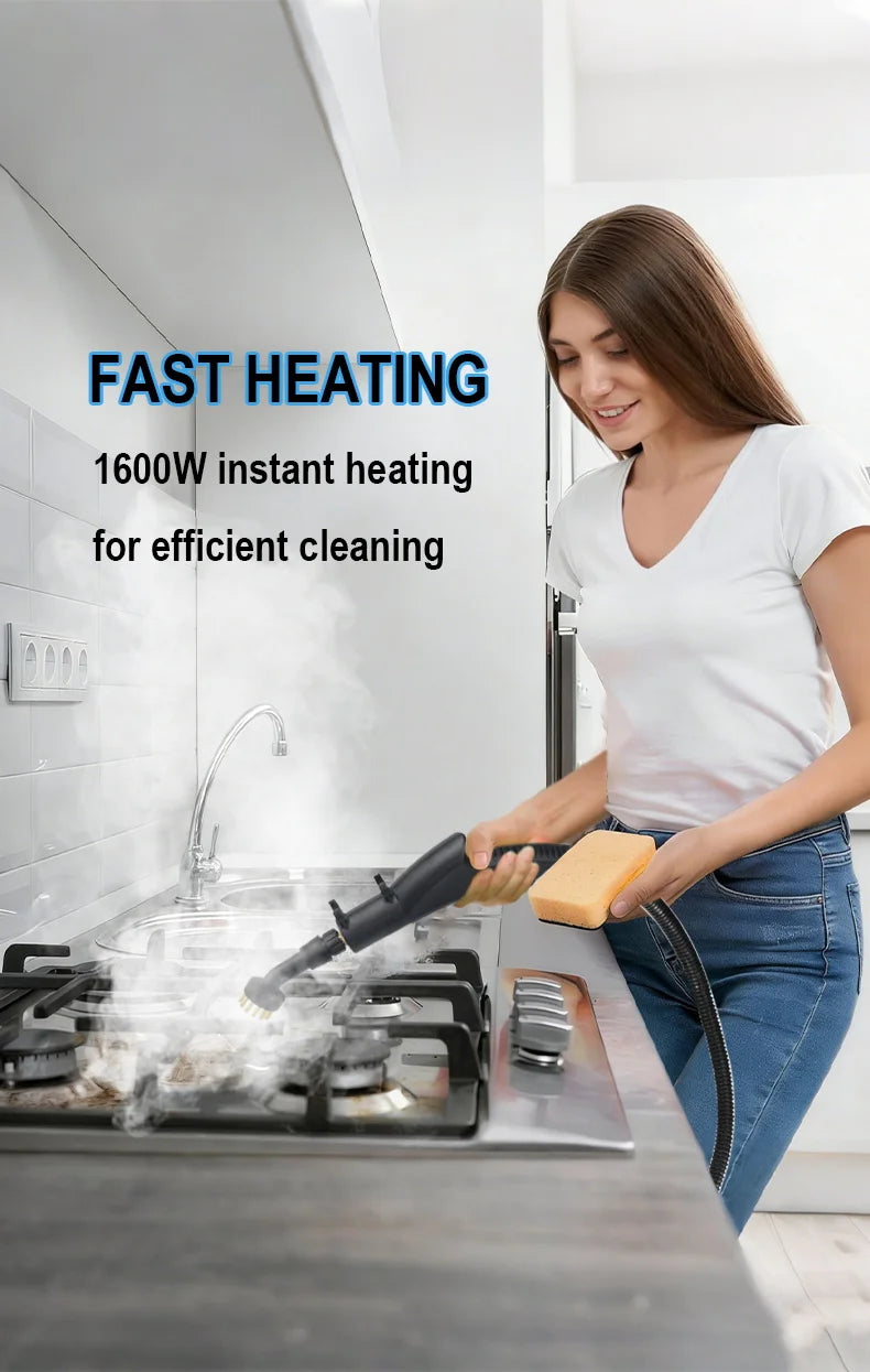 Multifunctional Handheld High Pressure Steam Cleaner Portable Household Steam Machine for Kitchen Hood Home Car Cleaning