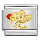 2025 Exquisite Angel Pattern Elastic Italian Charm Chain Suitable for 9mm Stainless Steel Modular Bracelet DIY Jewelry
