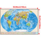 Russian Map-World Map-Political Distribution-with Flag,Art Prints Posters Travel Supplies,for Classroom,Home Decor