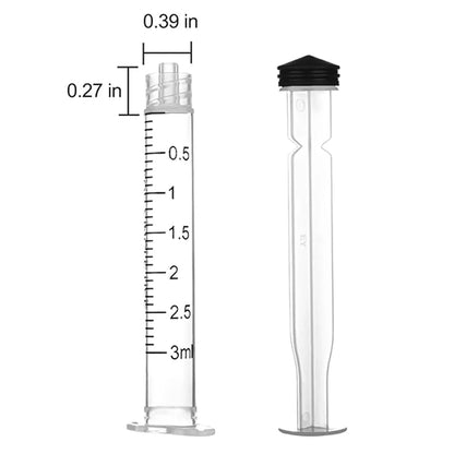 100 Pieces of 3ml Luer Lock Syringes, Disposable Samplers, Glue Dispensers, Laboratory-Specific Industrial Veterinary DIY Tools