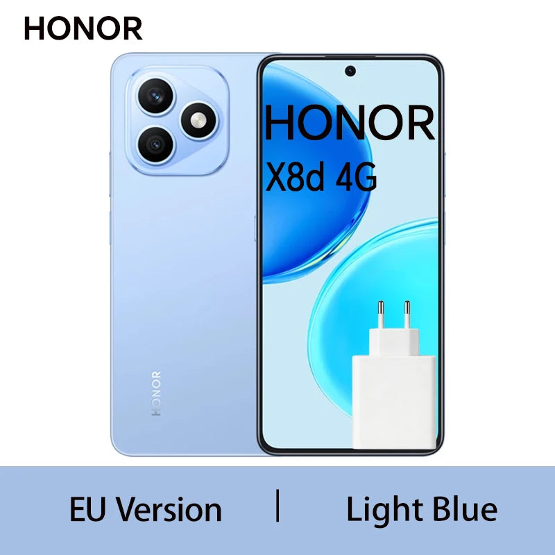 HONOR X8d EU version smartphoneSnapdragon 6s 4G Gen 2  6.77" AMOLED 7000mAh battery 45W super fast charging 108MP high-definition main camera IP65