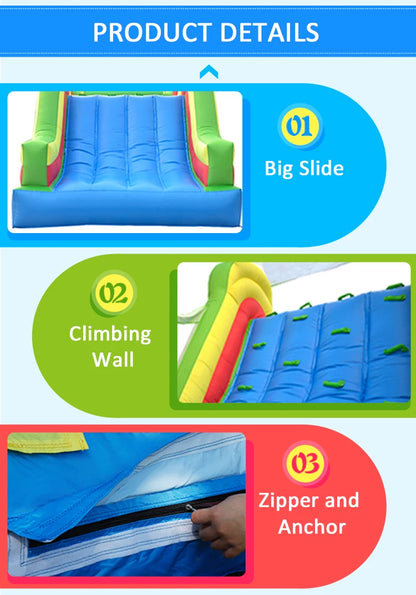 6.5*3*2.5m Giant Inflatable Jumping Castle Big Bounce House With Large Slide Trampoline Inflatable Bouncer Obstacle Slides