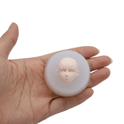 Elf silicone Q version face face mold ultra-light clay soft pottery face mold bjd silicone fairy ears baby face