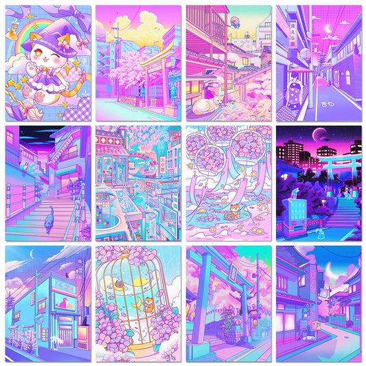 DIY Cartoon Diamond Painting AB Rhinestone Embroidery Landscape Mosaic Cross Stitch Handmade Art Set Children Room Decoration