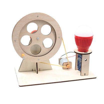Mini DIY Hand Crank Generator Light Bulb STEM Science Experiment Kit & Education Model for Children Gift Toy Learning Project