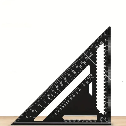 7/12 Inch Precision Aluminum Woodworking Angle Ruler with Serrated Edges, Suitable for Precision Measurement