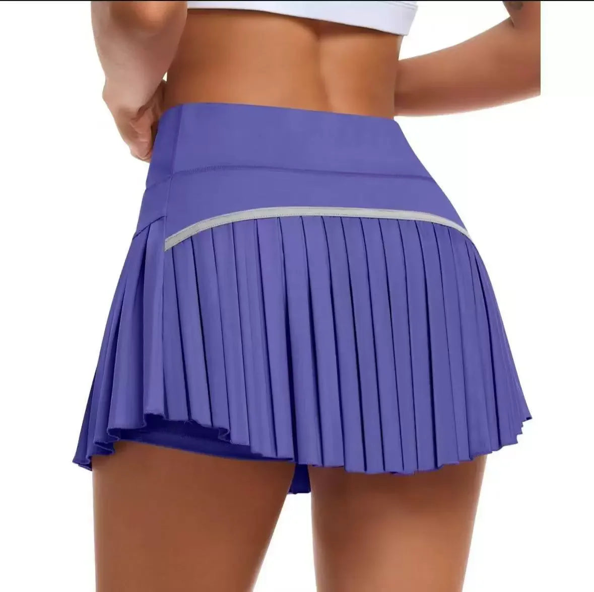 Fashion New Summer Sports Shorts Women Pleated Mini Skirt Anti Glare Short Skirt Running Outdoor Fitness Breathable Tennis Skirt