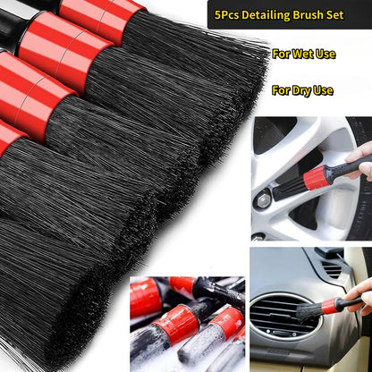 Auto Tire Wheel Detailing Brushs Set Multifunctional Car Cleaning tools for Car Rim Tire Bendable Detail Clean Easy Car Wash Too