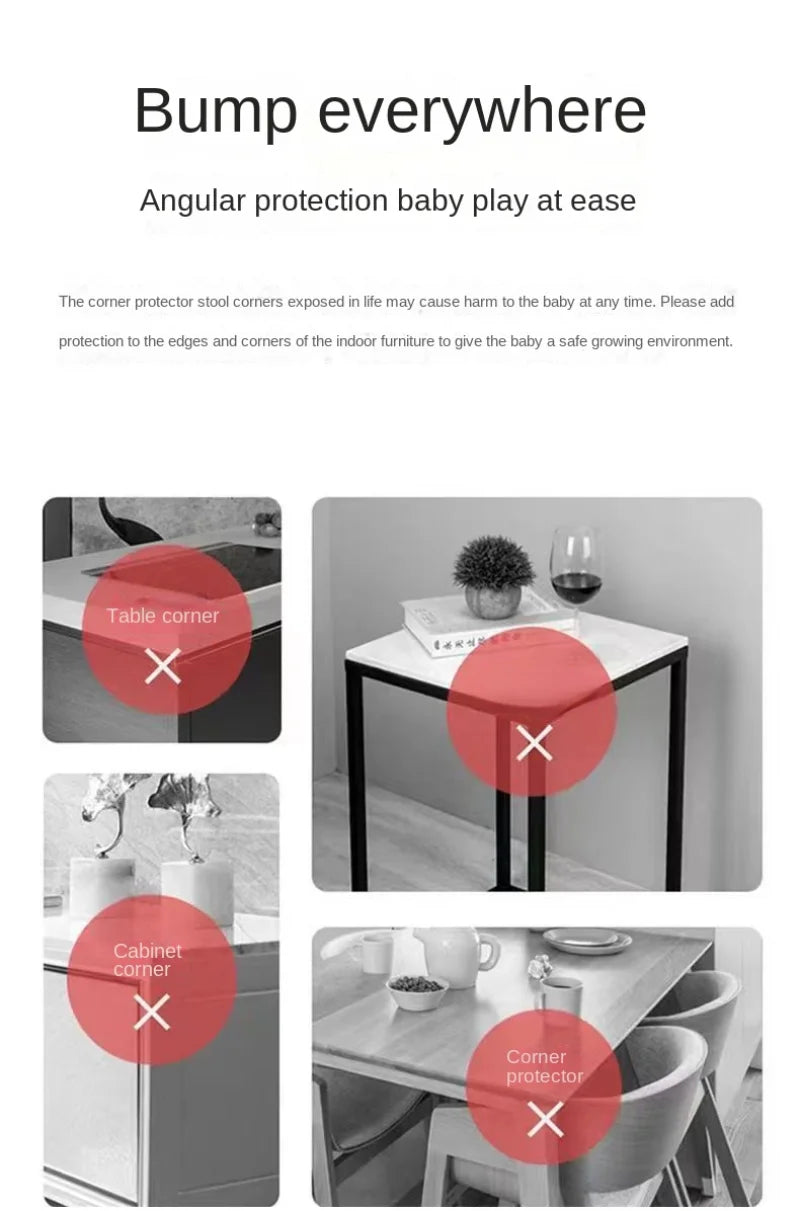 16Pcs Soft and Durable Rubber Corner Protectors Safe from Table Corners child safety Edge Protection Cover