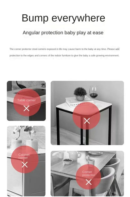 16Pcs Soft and Durable Rubber Corner Protectors Safe from Table Corners child safety Edge Protection Cover