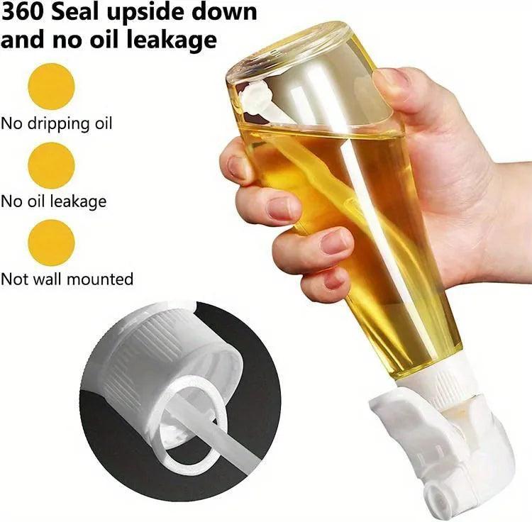 1pc New Oil Sprayer 200ML Glass Olive Oil Sprayer Bottle with Rotatable Nozzle Oil Spritzer Oil Mister for Air Fryer