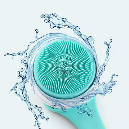 Electric Bath Brush 5-in-1 Long Handle Rechargeable Spin Body Facial Scrubber Back Rubbing Cleaning  Massage Spa Shower Brush