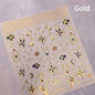 Bohemian Pattern Colorful Love Heart Moon Pearl Crystal Rhinestone 5D Nail Art Sticker Self Adhesive Decoration Manicure Decal