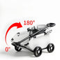 Foldable Pet Stroller Telescoping Handle Lightweight Pet Stroller Rolling Carrier Canopy Transport Body
