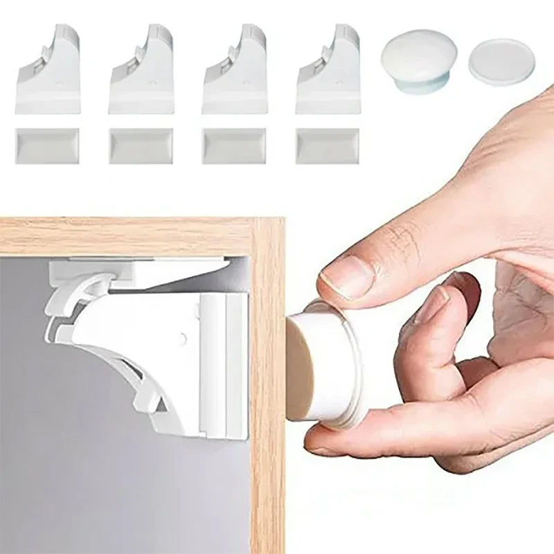 No Drills, No Tools Required - Our Magnetic Child Safety Locks are Easy to Install and Perfect for Cabinets and Drawers