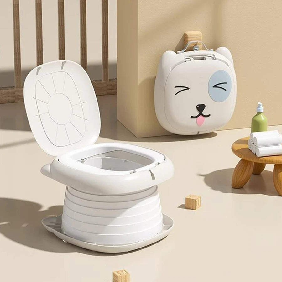 Portable Potty for Toddler Travel Foldable Potty Training Toilet for Car Camping Indoor Outdoor Bathroom for Baby Children Kids