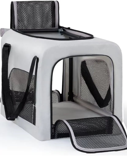 Outdoor Pet Travel Trolley Cart Universal Wheel Stroller Wheeled Box Removable Folding Dog Cat Carrier Bag Large Capacity Safe