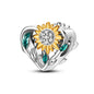 Original 925 Sterling Silver Charm Beads Clover Sunflower Tulip Carnation Pendant For Women Jewelry Fashion Gift