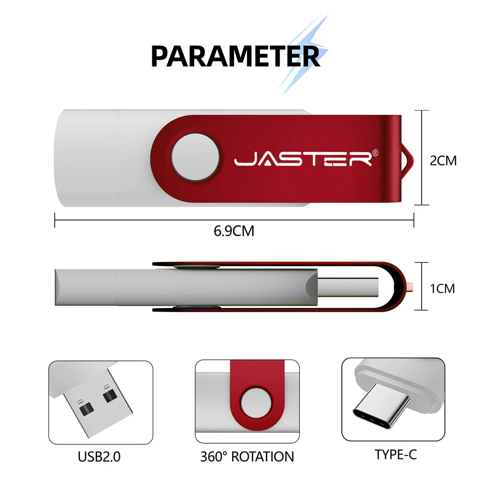 Free Custom Logo TYPE-C USB Flash Drive 128GB USB-C Pen Drive 64GB White Purple Memory Stick 32GB 16GB Pendrive Storage Device