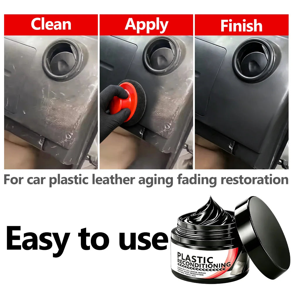 Car Leather Repair Kit Plastic Restoring Care Agent Scratch Fade Fix for seats steering wheels dashboards bumpers fenders