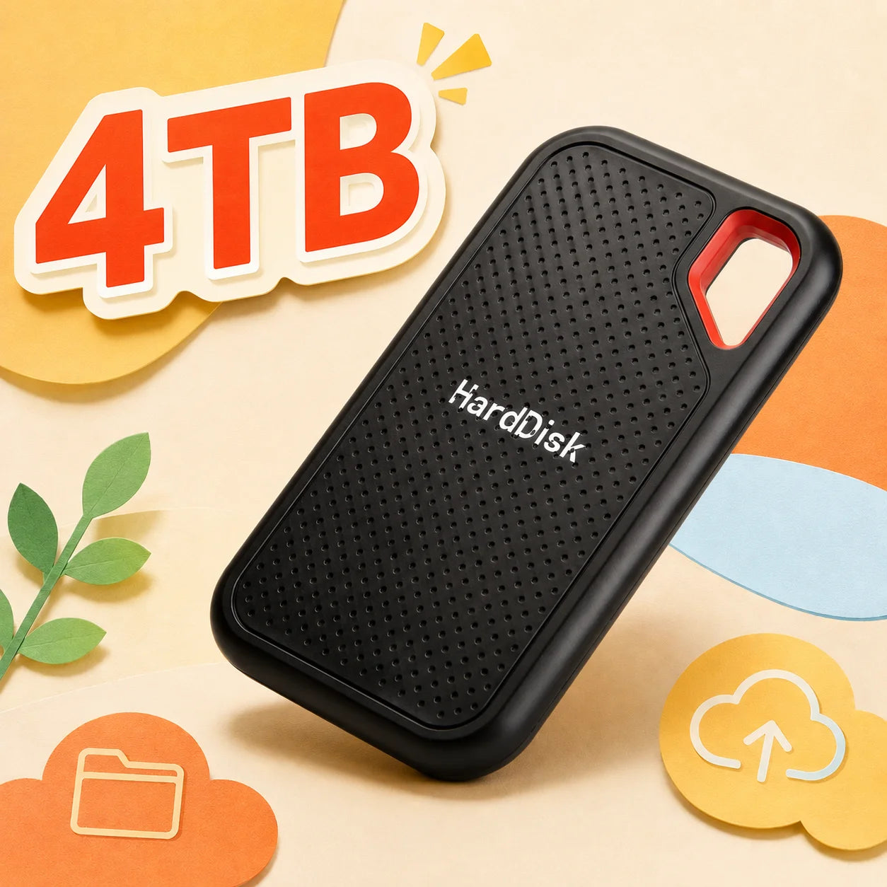 Mini Size External Hard Drive Stable Reading Writing Solid State Drive Data Saving Hard Disk For Study Work File Organizing