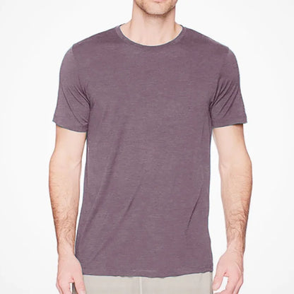 100% Merino Wool T Shirt Men Base Layer Merino Shirt Wicking Breathable Quick Dry Anti-Odor No-itch Big USA Size