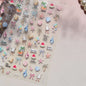 Shiny Blowing Bubble Nail Decorations Stickers 5D Shell Light Love Cat Bubble Transfer Slider Sticker DIY Summer Manicure Decals