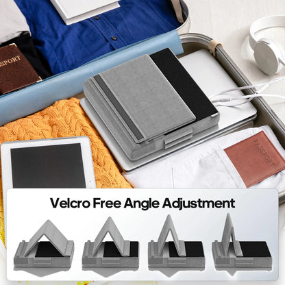 Upgraded Tablet Pillow Stand Multi-Angle Viewing Ipad Holder for Lap Bed and Desk Foldable Soft Pad Dock with Stylus Mount