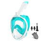 Full Face Snorkel Mask Silicone Diving Mask Full Dry Panoramic With Camera Holder Large Frame Swimming Goggles Set For Adults