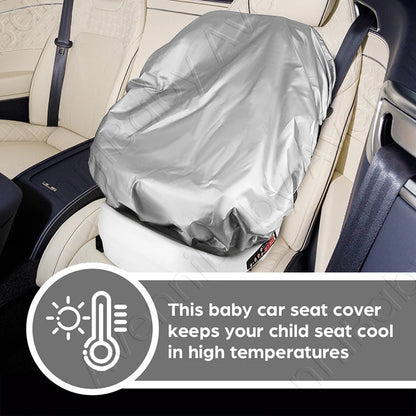 Baby Car Seat Sun Shade Cover, Infant Car Seat Heat Protector Keeps Your Toddler Baby Seat Cool, Blocks Out Heat & Sun UV Co