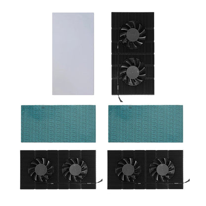 GPU Backplane Radiator Video Memory VRAM Radiator Panel Alloy Aluminum Heatsink Cooling Fan Panel for RTX 3090 3080 3070 Series