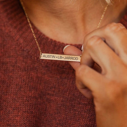 EManco Name Sentence Letter Necklace Women's Stainless Steel Necklaces Customized Initial Pendant Factory Direct