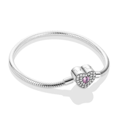Original 925 Sterling Silver Bracelets 17-20CM Love Heart Flowers Butterfly Charms Beads Bracelet For Women Fashion Jewelry Gift