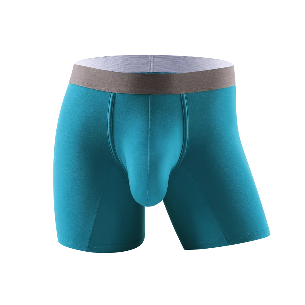 Large bag flat corner pants, long men's underwear sports shorts