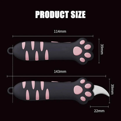 Cute Cat Paw Sharp Box Cutters Mini Portable Cat Claw Utility Knife Creative Hand Account Decor Paper Cutting Tools Art Supplies