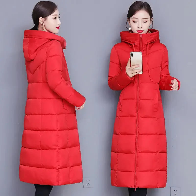 Winter Parkas Hooded Down Cotton Women Jacket Windproof Rainproof Thick Warm Coat Fashion 5XL White Female Long Snow Overcoat
