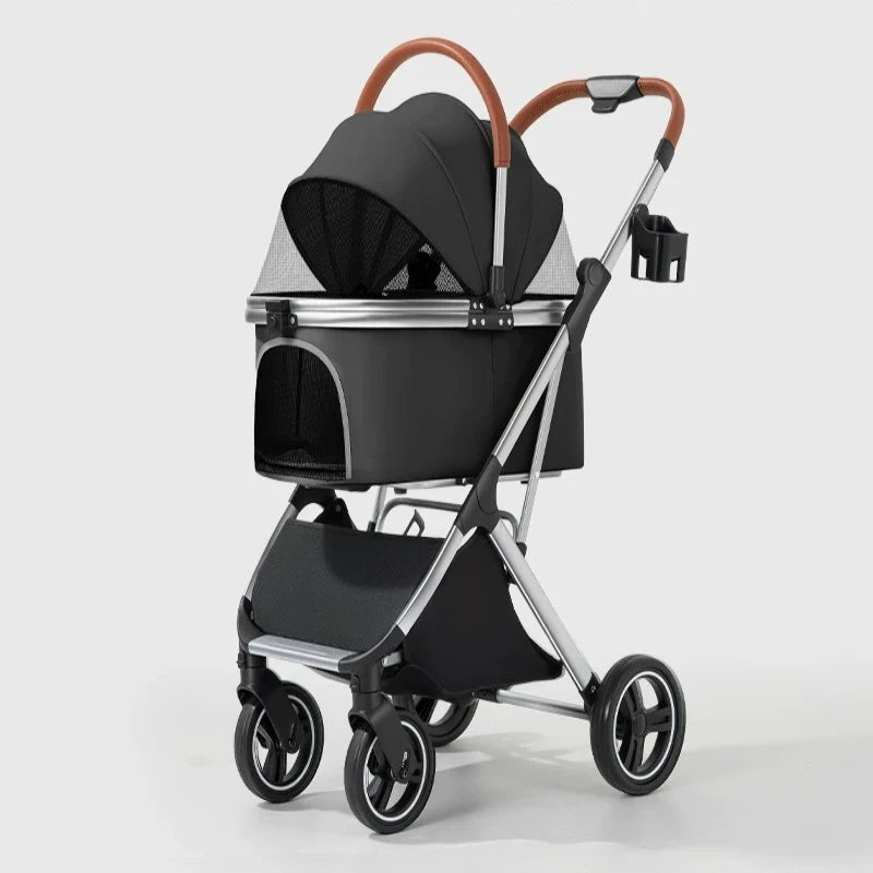 Lightweight Pet Strollers Carrier Car Foldable Travel Carrier for Cat Dog Detachable Pet Strollers Portable Pet Carrier Bag