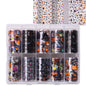 10 Patterns New Metal Nail Foils for Transfer Paper Stickers Floral Chameleon Nails Wraps DIY Water Marble Nail Art Decorations