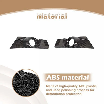 TESIN Car Front Bumper Fog Light Lamp Decoration Cover Trim for Ford Mustang 2015 2016 2017 ABS Lamp Hoods Exterior Accessories