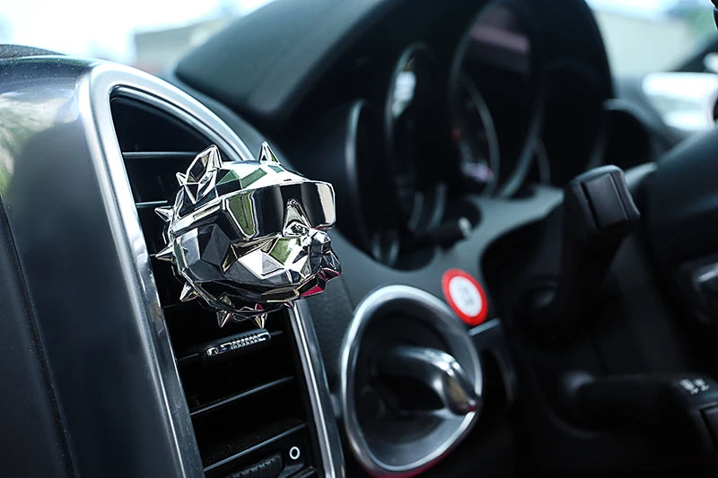 NO PERFUME Bulldog Air Freshener Car Perfume Car Decoration Car Vent Clip Bulldog Fragrance Scent Parfum Car Diffuser Best Gift