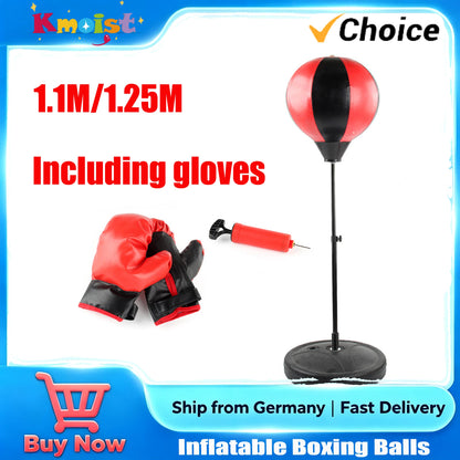 Children's Standing Inflatable Boxing Balls with Hand Pumps Gloves Sports Toys Indoor Outdoor Fun Sports Toy Set Christmas Gifts for Kids Boys and Girls Ship From Germany Fast Delivery