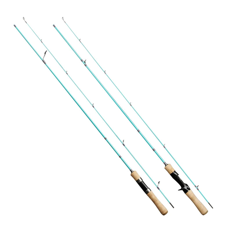 Single Rod, Micro-Lure Fishing Rod, Solid Rod Tip, Fast Action, Light Power, Gun Handle/Straight Handle Options, Length 4.43/4.92/5.51/5.91 Feet, Blue
