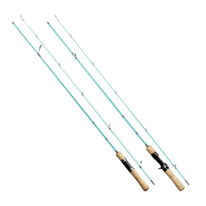 Single Rod, Micro-Lure Fishing Rod, Solid Rod Tip, Fast Action, Light Power, Gun Handle/Straight Handle Options, Length 4.43/4.92/5.51/5.91 Feet, Blue