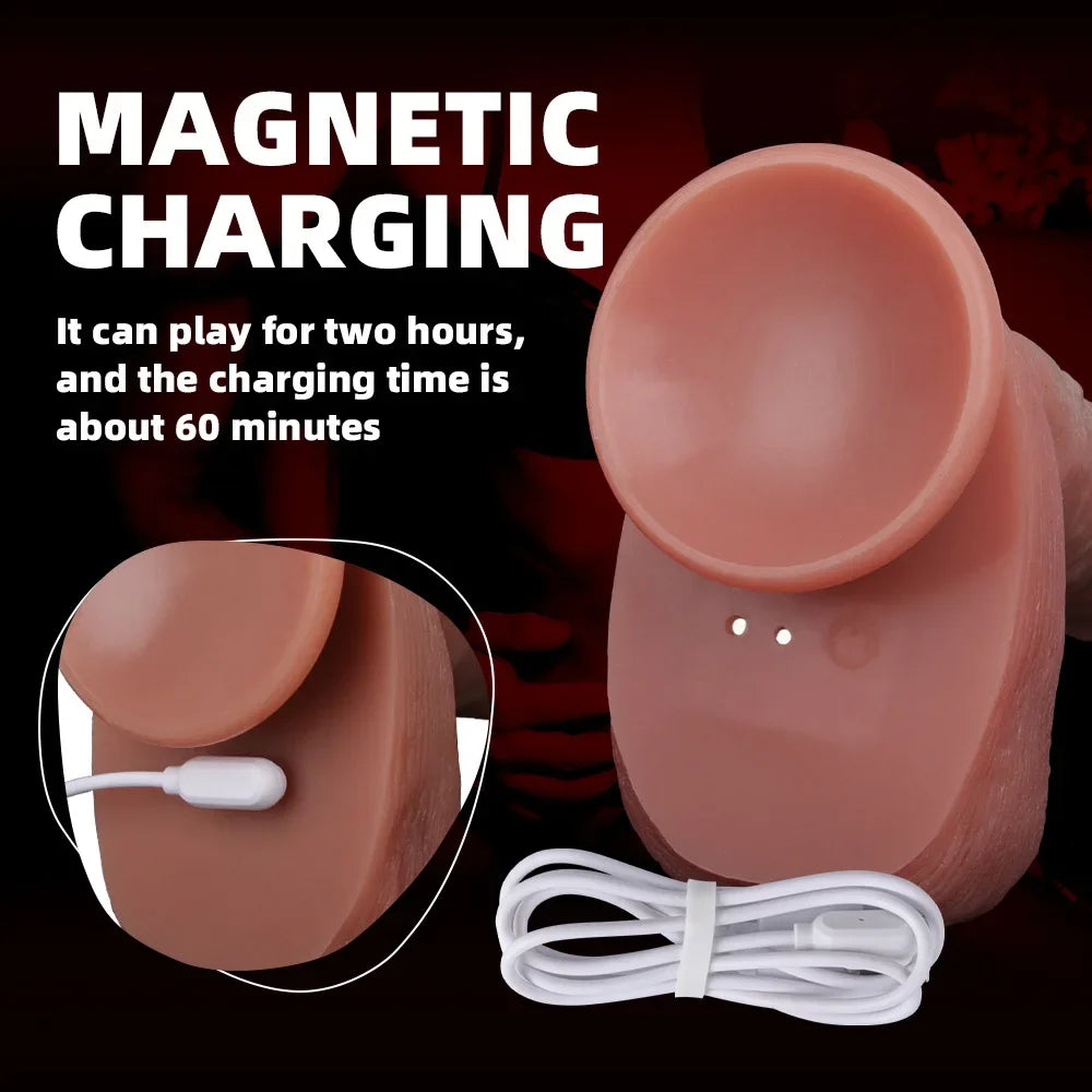 Realistic Large Dildo Vibrator Penis Telescopic Swing Heating Silicone Dildos for Women Remote Control Vibrators Sex Toys