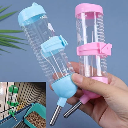 250ml Hamster Drinker Plastic Water Bottle Dispenser Feeder Hanging Pet Guinea Squirrel Rabbit Dog Drinking Head Pipe Fountain