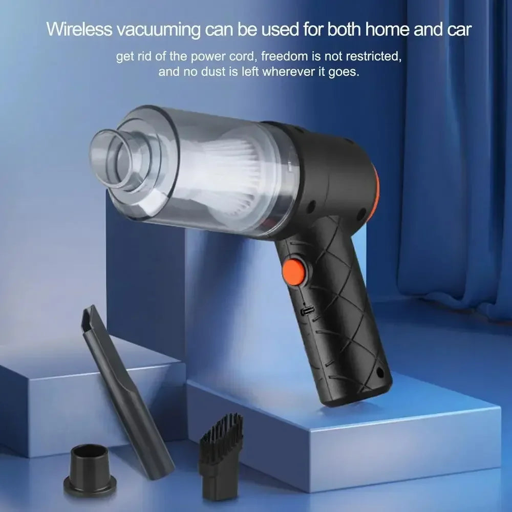 9000Pa Wireless Car Vacuum Cleaner USB Charging 1200mAh Portable Cleaning Appliance Mini Wet and Dry Vacuum Cleaner Household